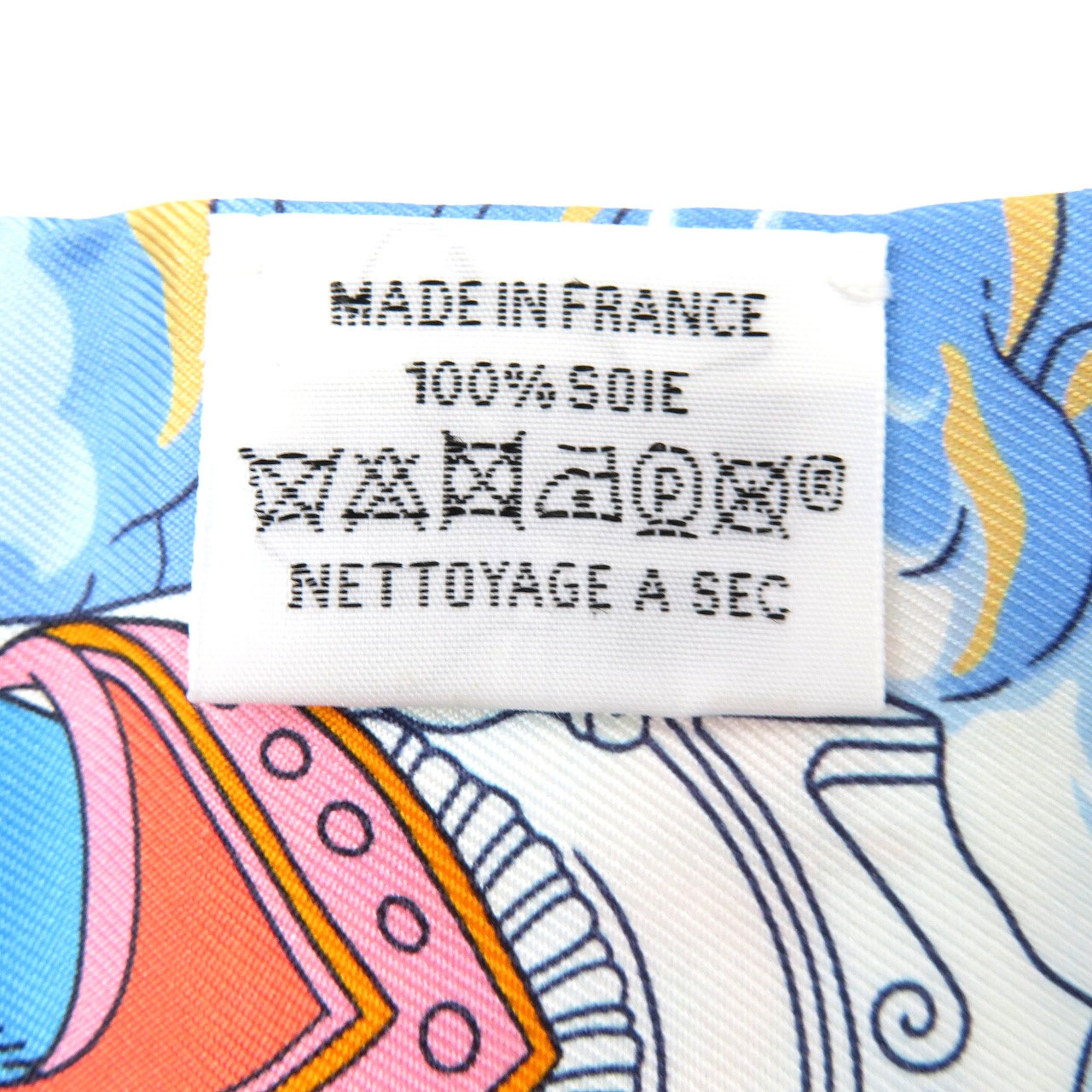 Hermes Twilly Sur Mon Nuage My Cloud Silk Marine Ciel Scarf Muffler 0085HERMES 6A0085IBP5