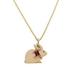 Chanel Rabbit Coco Mark 07P White Gold Necklace 0091 CHANEL 6A0091EA5