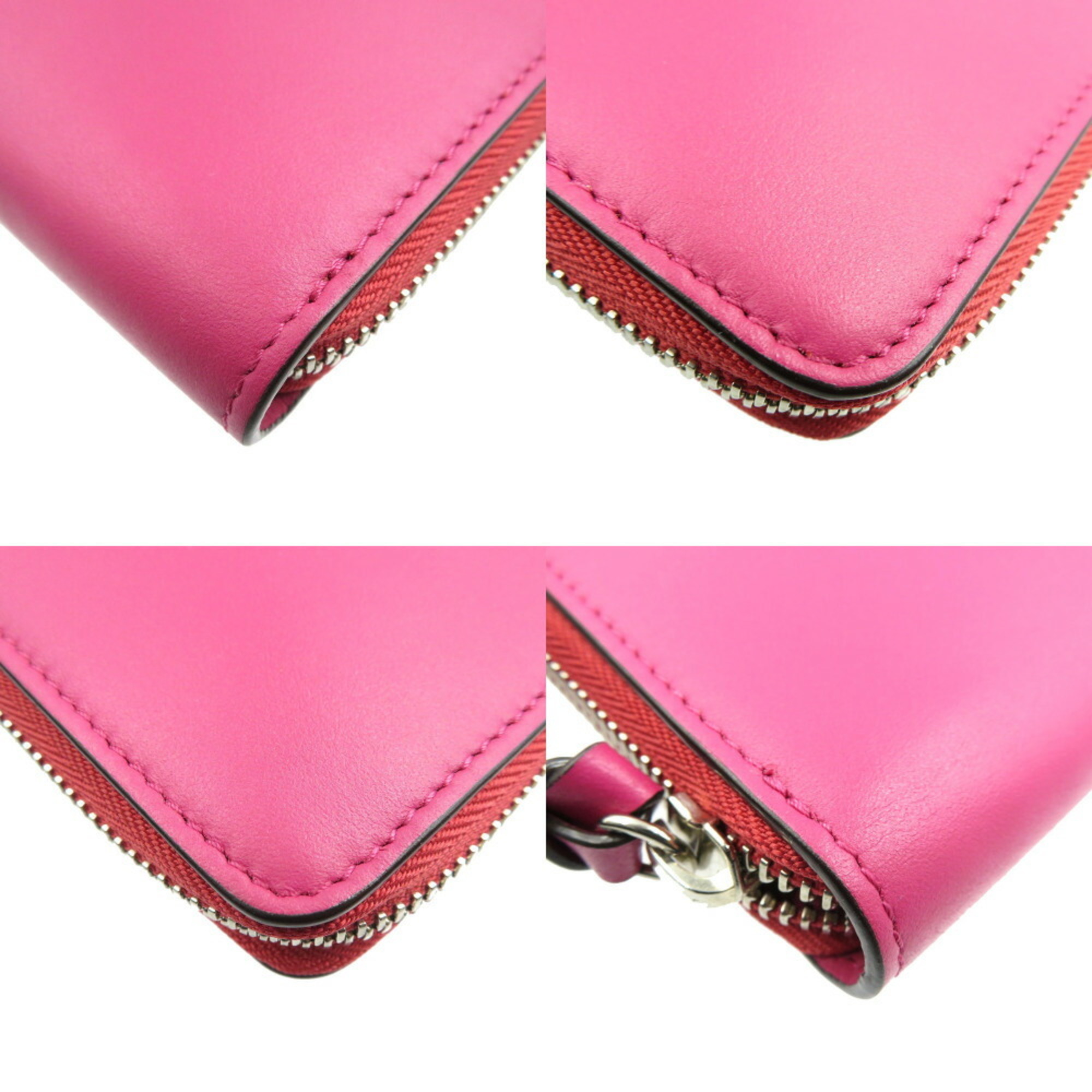 Jimmy Choo Pippa Leather Pink Round Long Wallet 0073JIMMY CHOO 6A0073IEE5