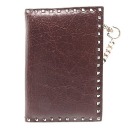 Valentino Rockstud Leather Bordeaux Chain Wallet Bi-fold 0050VALENTINO 6C0050II5
