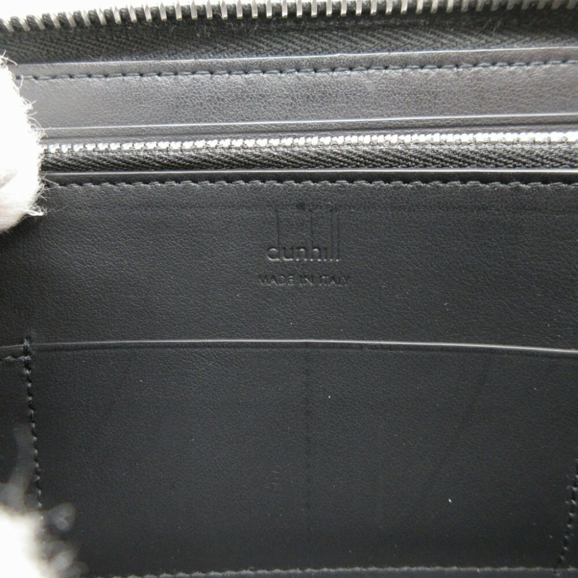 Dunhill Legacy Leather Black Round Long Wallet 0079dunhill 6B0079IIE5