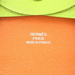 Hermes Bastia Verso Chevre Mysore Cumin Orange Anne Yellow Coin Case 0081HERMES 6A0081EZZ5