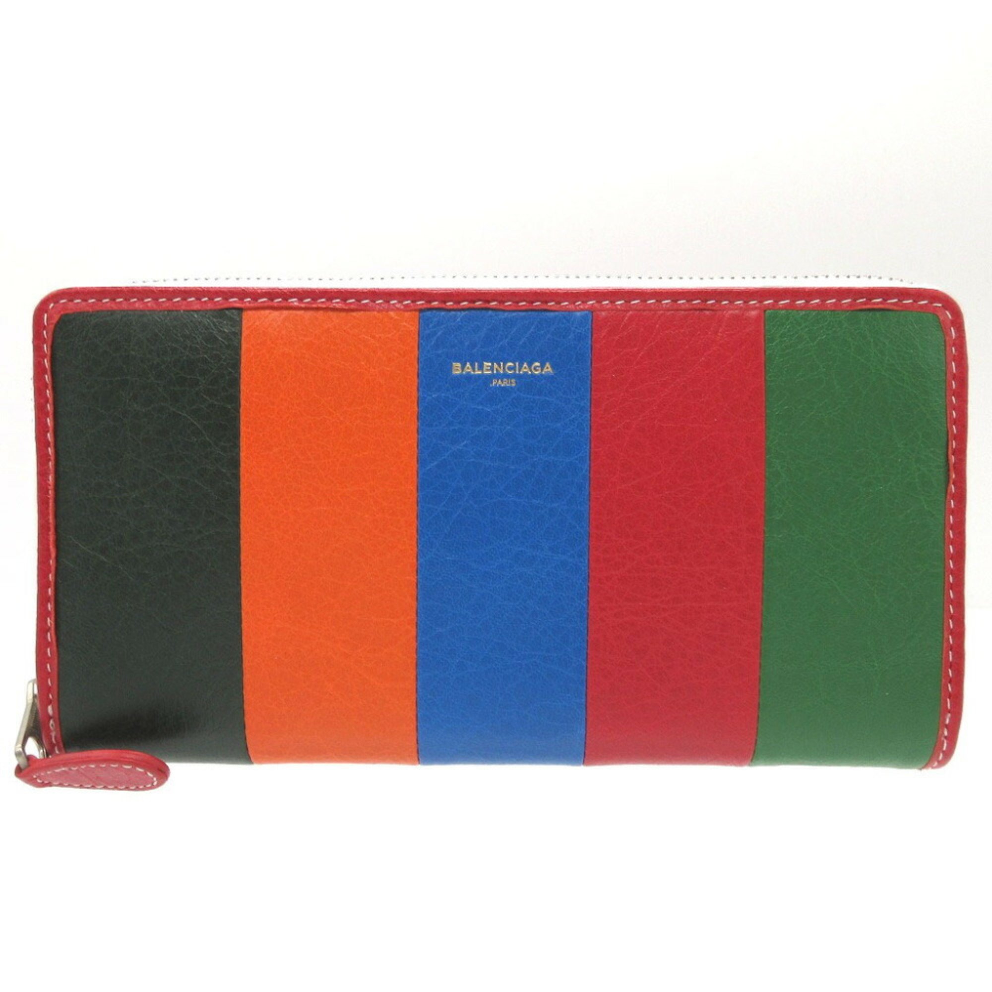 Balenciaga BAZAR 443655 Leather Multicolor Round Long Wallet 0106BALENCIAGA 6B0106IAE5