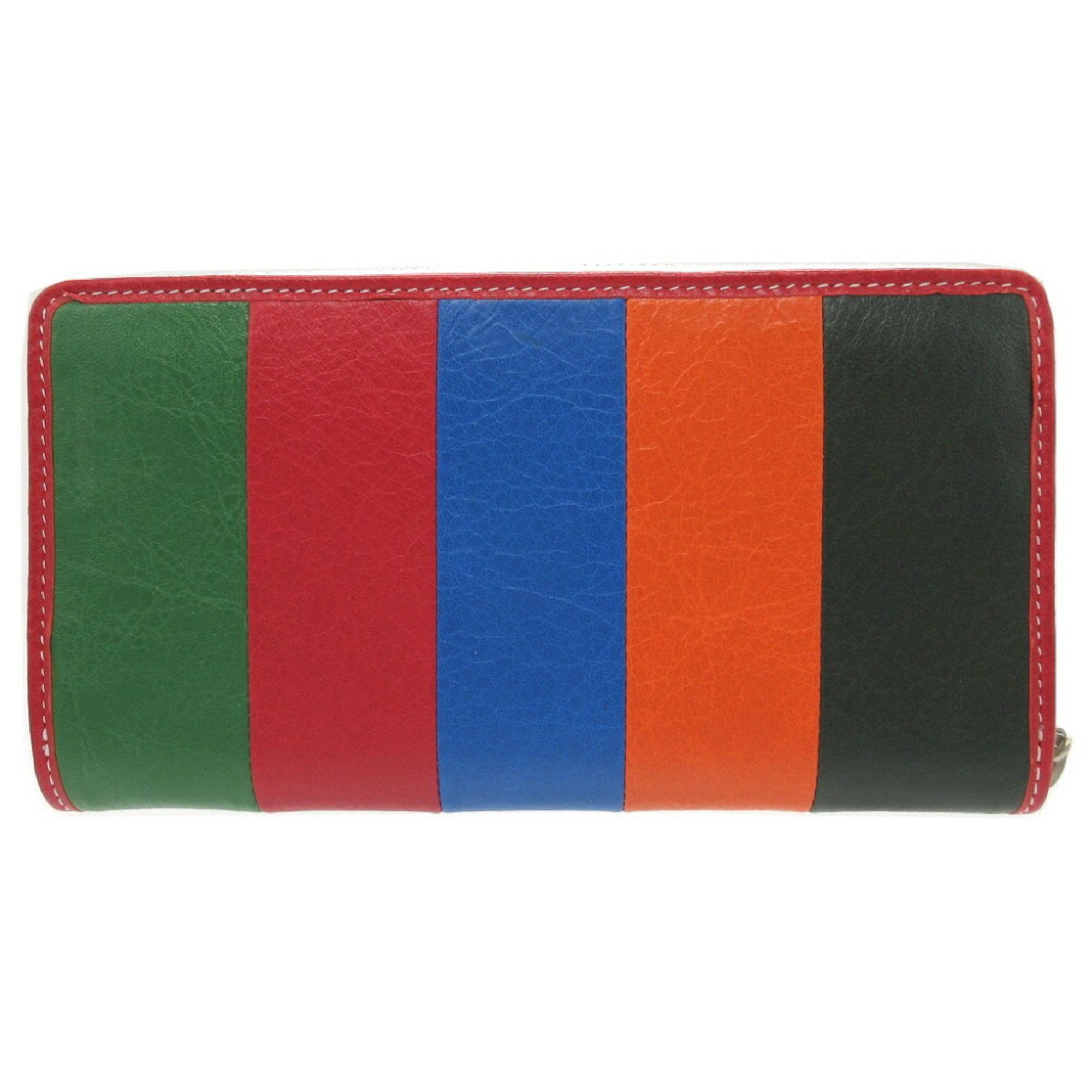 Balenciaga BAZAR 443655 Leather Multicolor Round Long Wallet 0106BALENCIAGA 6B0106IAE5