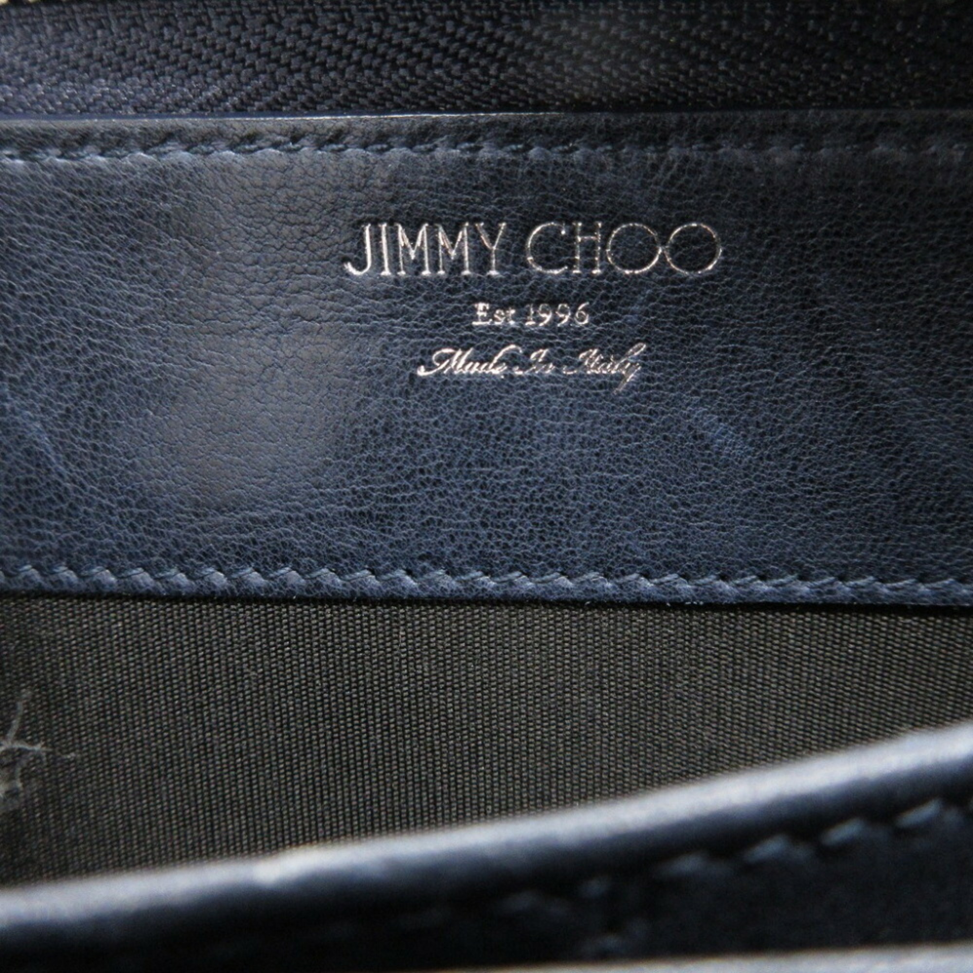Jimmy Choo Star Studs Leather Navy Round Long Wallet 0087JIMMY CHOO 6B0087IZZ5