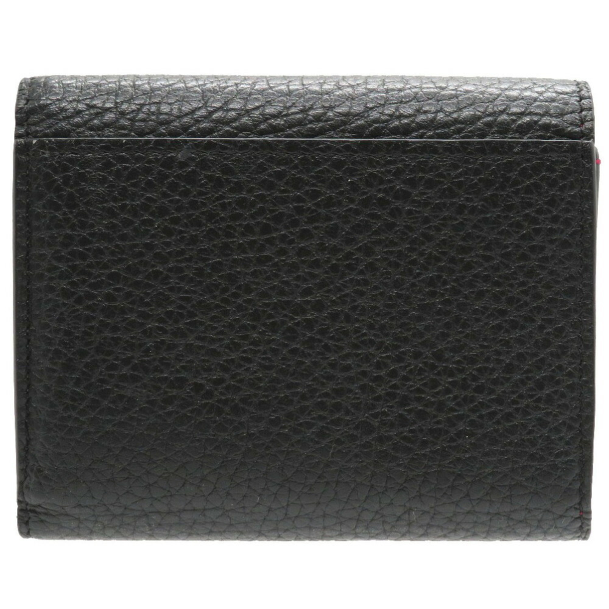 Louis Vuitton Portefeuille Capucines Compact XS Leather Black M68587 Tri-fold Wallet LV 0119 LOUIS VUITTON 6B0119EA5