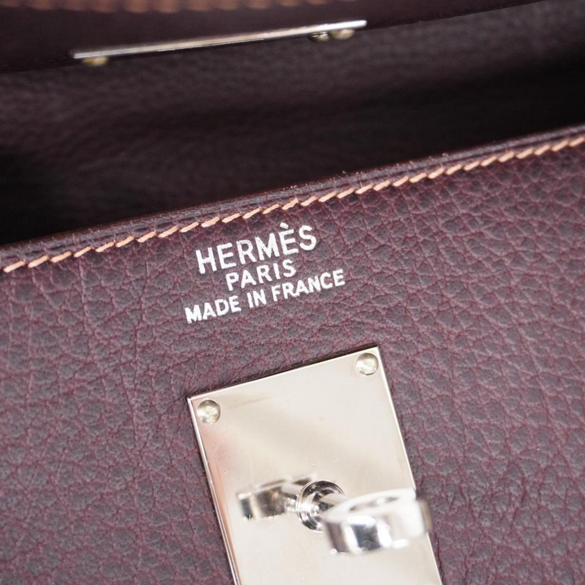 Hermes handbag Kelly 50 E stamp Togo Amazonia Brown Khaki Men's Women's