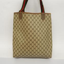 Gucci Tote Bag GG Supreme Sherry Line 39 02 003 Brown Beige Women's