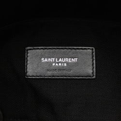 Saint Laurent Plate Body Bag Waist Pouch Black Canvas Leather Women's SAINT LAURENT