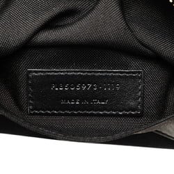 Saint Laurent Plate Body Bag Waist Pouch Black Canvas Leather Women's SAINT LAURENT
