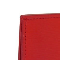 BVLGARI Card Case B.ZERO 1 Holder Foil Stamping Embossed Bicolor Red Charm 288233 Women's