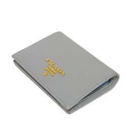 PRADA Bi-fold wallet Saffiano Multicolor Compact Wallet Arguilla Celeste Gray Blue Metal 1MV204 ZLP F0ZHT Men's Women's Billfold