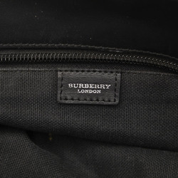 Burberry Nova Check Handbag Beige Black Canvas Leather Women's BURBERRY