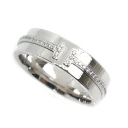 TIFFANY&Co. Tiffany K18WG White Gold T TWO Wide Diamond Ring 60150930 Size 10 7.1g Women's