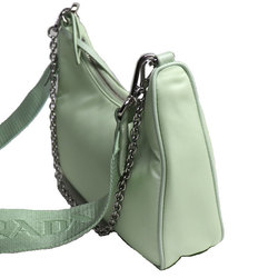 PRADA Re Edition Tessuto Shoulder Bag ACQUA 1BH204 Light Green Women's
