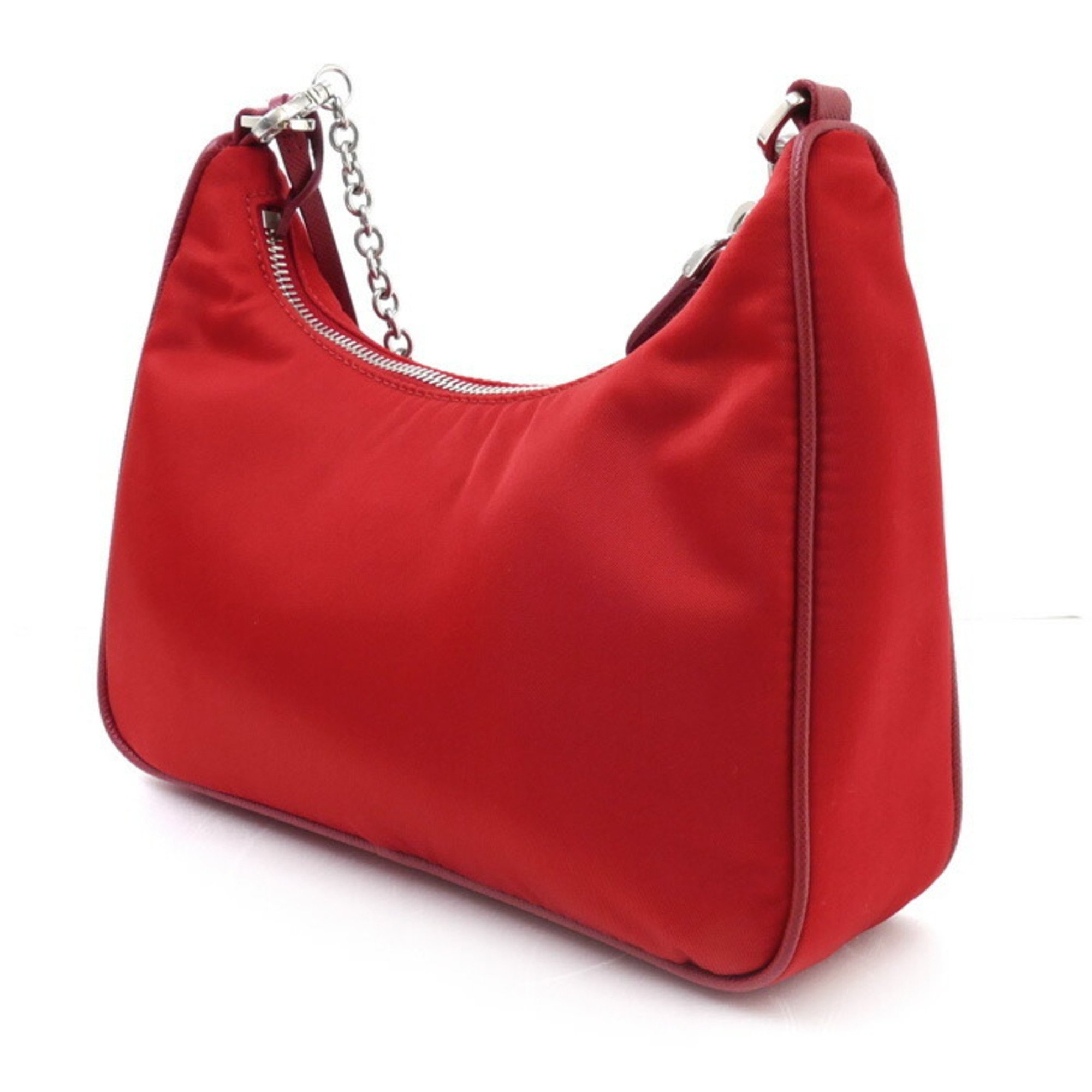 PRADA Re Edition Tessuto Shoulder Bag Red 1BH204 Women's
