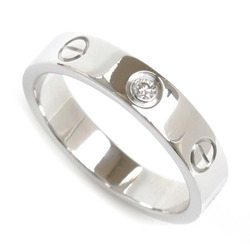 CARTIER Cartier K18WG White Gold Love Ring 1P Diamond B4050552 Size 11.5 52 4.7g Women's