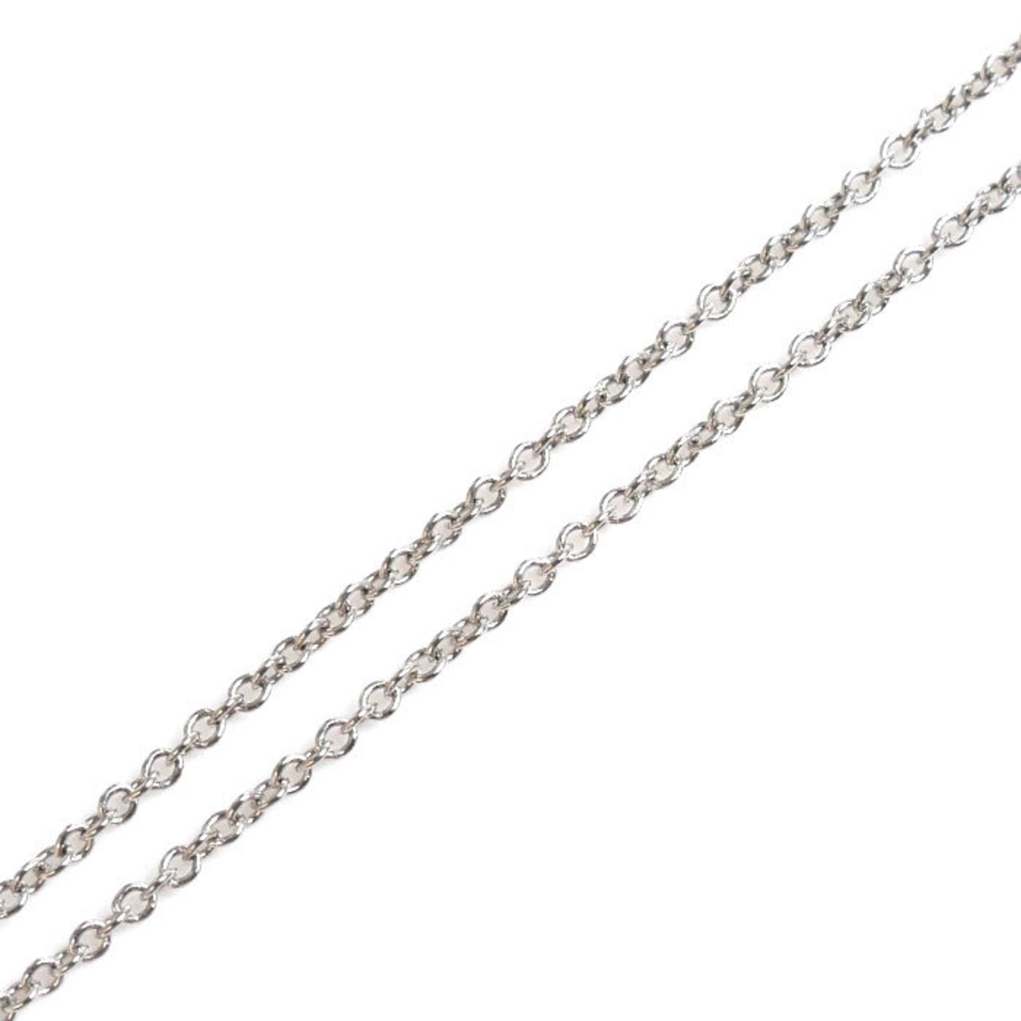 TIFFANY&Co. Tiffany Pt950 Platinum Solitaire Necklace Diamond 0.44ct 2.5g 38cm Women's