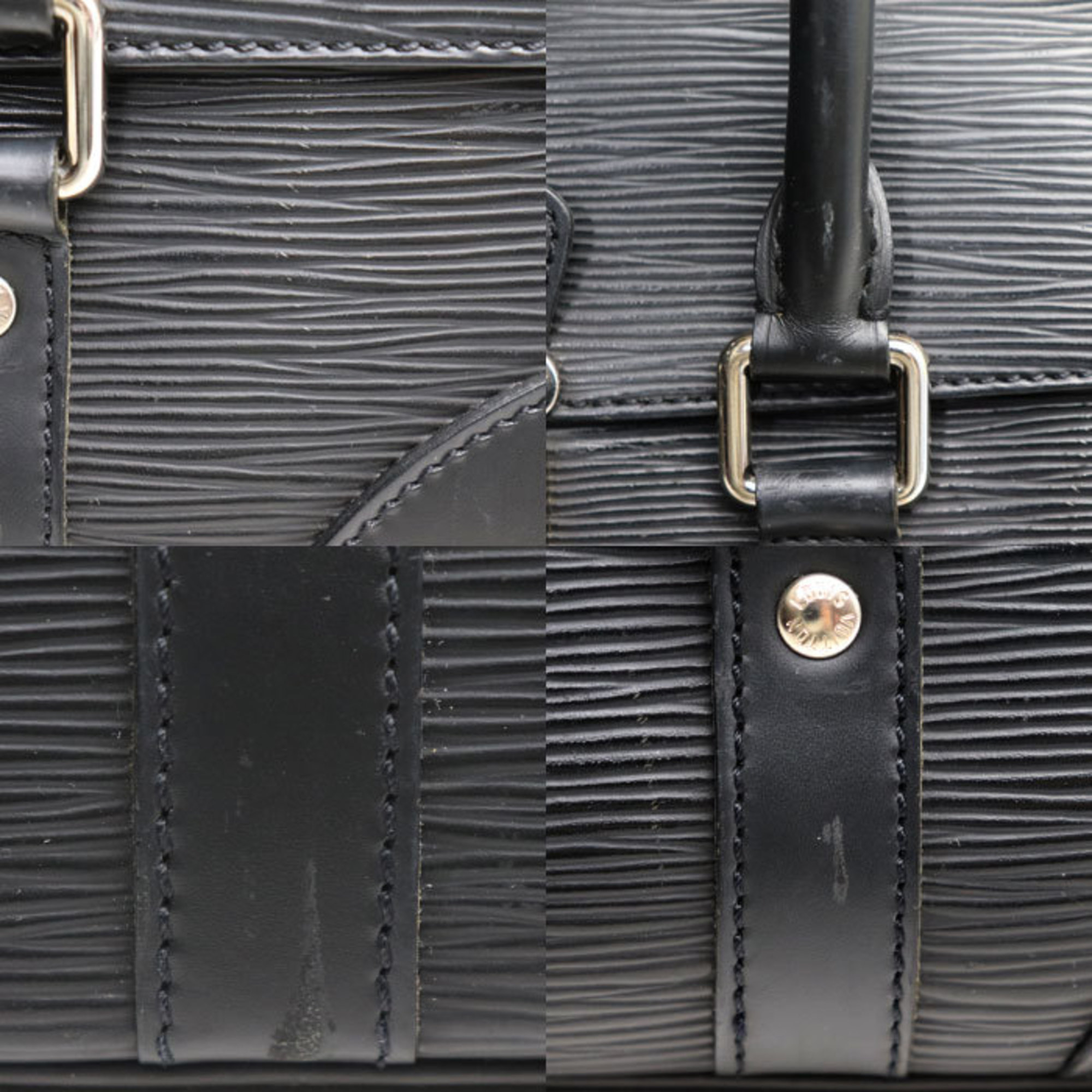 LOUIS VUITTON Louis Vuitton Segur PM Handbag Epi Black M58822 CE1005 Women's