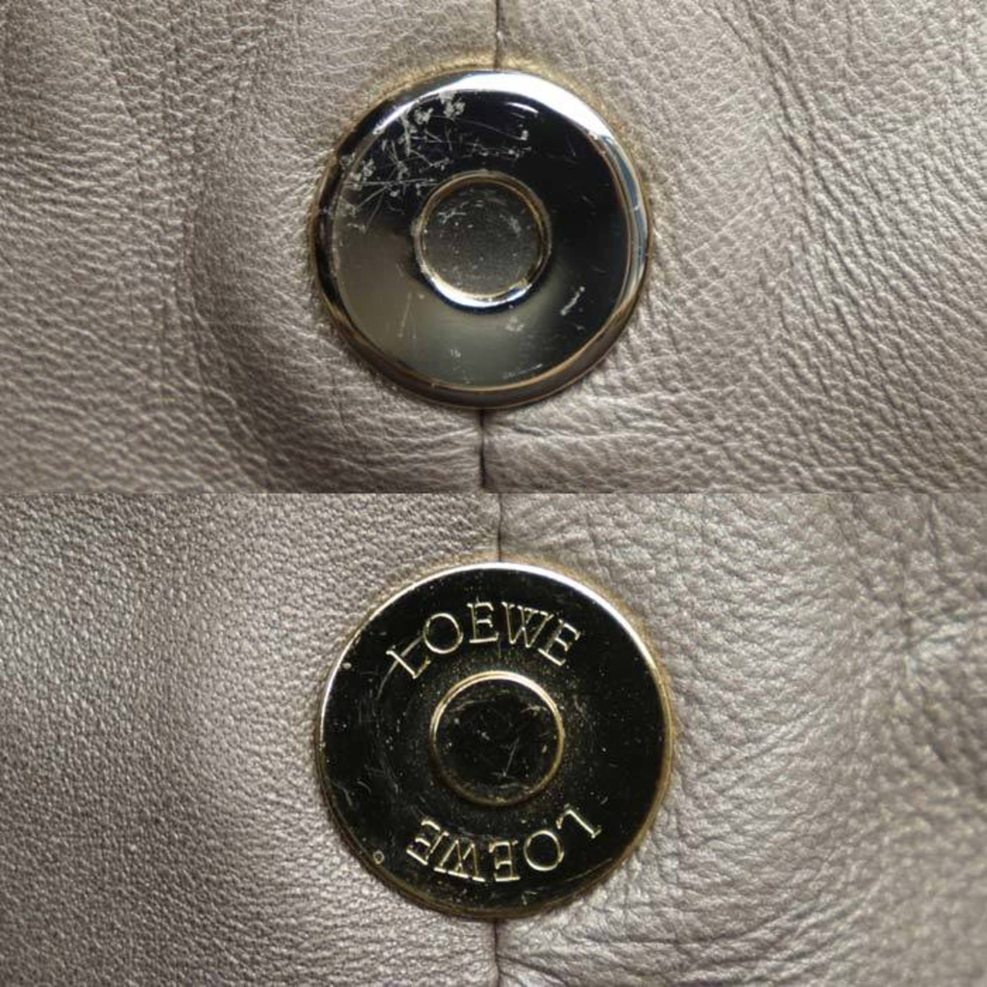 LOEWE Anagram Nappa Aire Handbag Gold Women's
