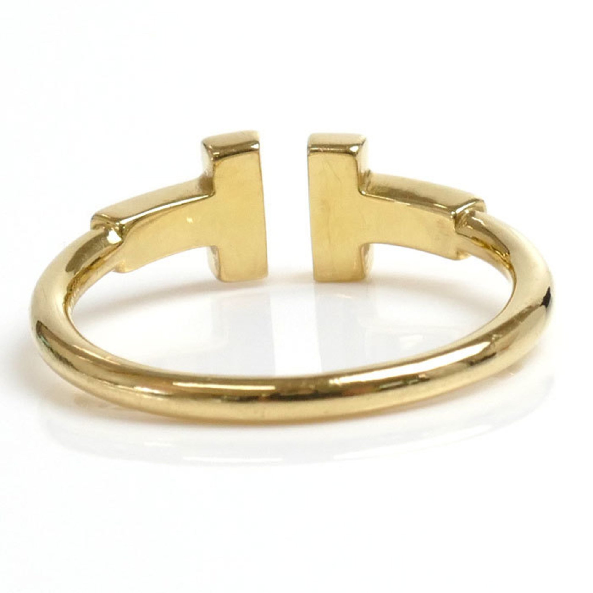 TIFFANY&Co. Tiffany K18YG Yellow Gold T-Wire Diamond Ring, Diamond, Size 9.5, 2.4g, Women's
