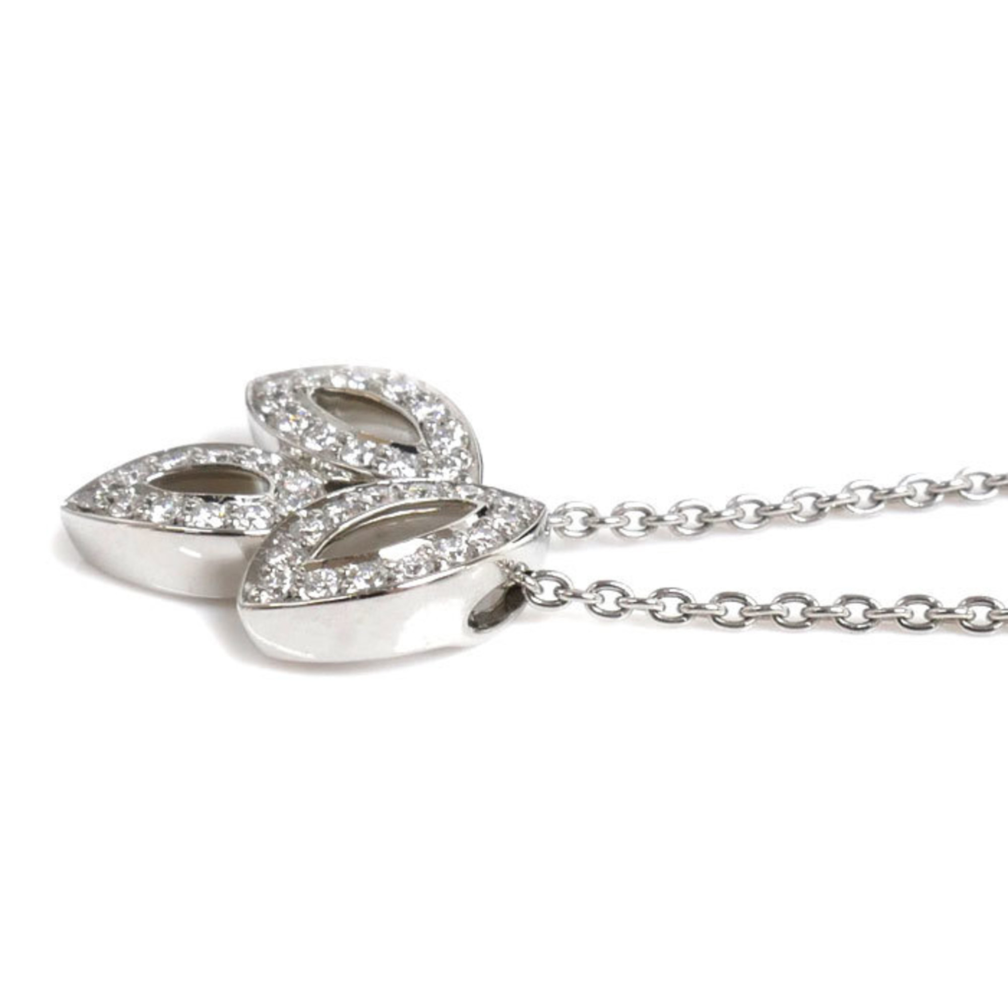 HARRY WINSTON Harry Winston Pt950 Platinum Lily Cluster Diamond Necklace PEDPSMIMLC 5.6g 40cm Women's