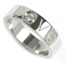 CARTIER Cartier K18WG White Gold Love Ring 1P Diamond 14.5 Size 55 9.8g 2006 Limited Edition Women's
