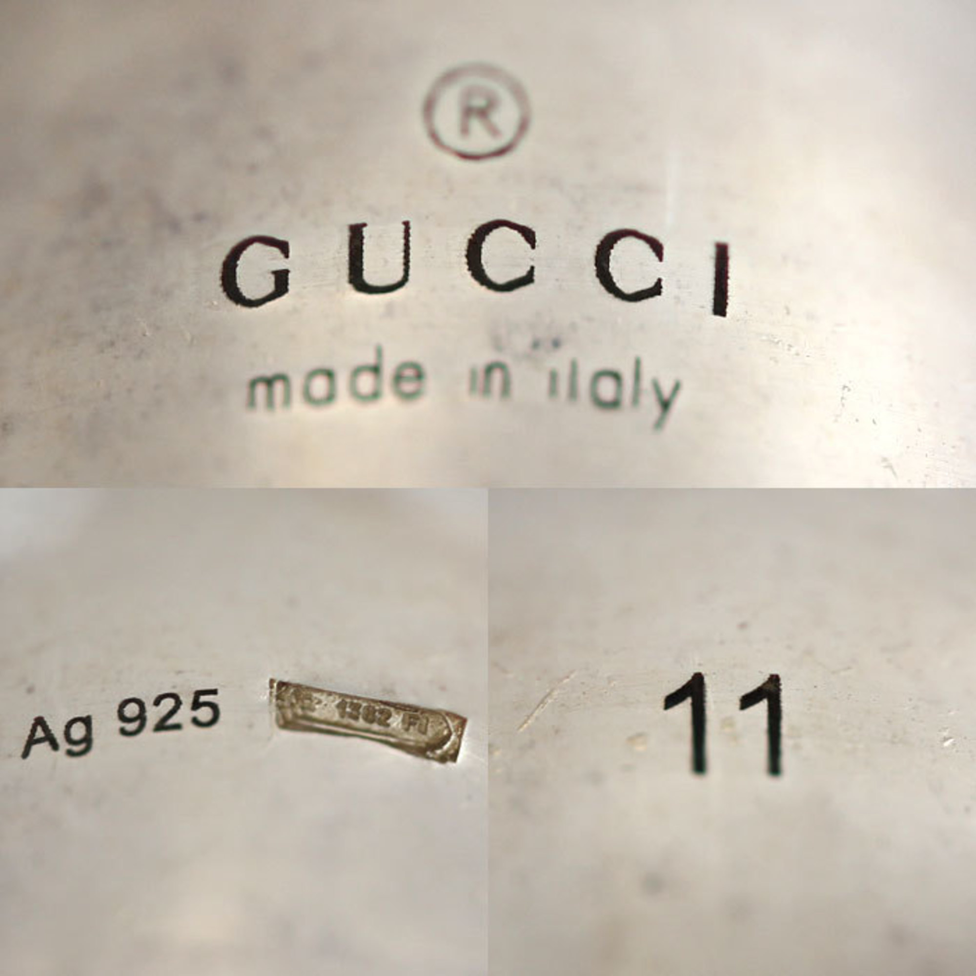 GUCCI Gucci Silver 925 Garden Cat Head Ring 461991 Malachite Size 10 15.3g Unisex