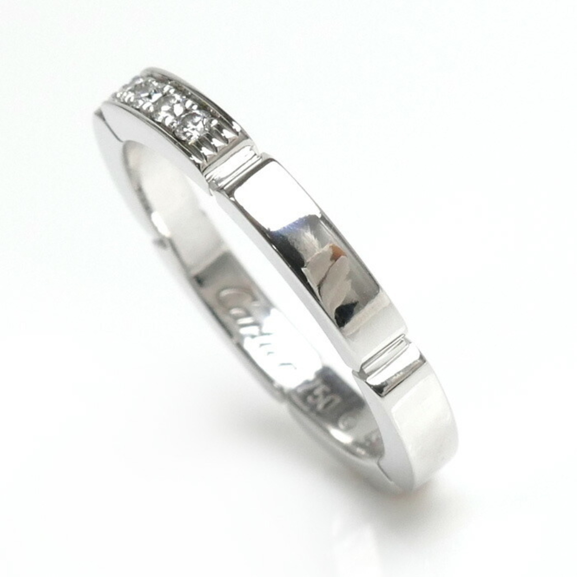CARTIER Cartier K18WG White Gold Maillon Panthere 4PD Ring B4080449 Diamond Size 9 49 3.8g Women's