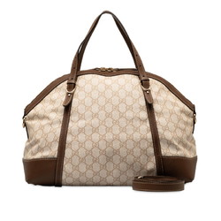 Gucci GG Plus Handbag Shoulder Bag 309614 Ivory Brown PVC Leather Women's GUCCI