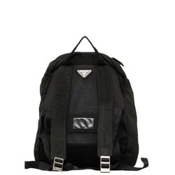 Prada Triangle Plate Backpack Black Nylon Women's PRADA