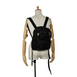 Prada Triangle Plate Backpack Black Nylon Women's PRADA