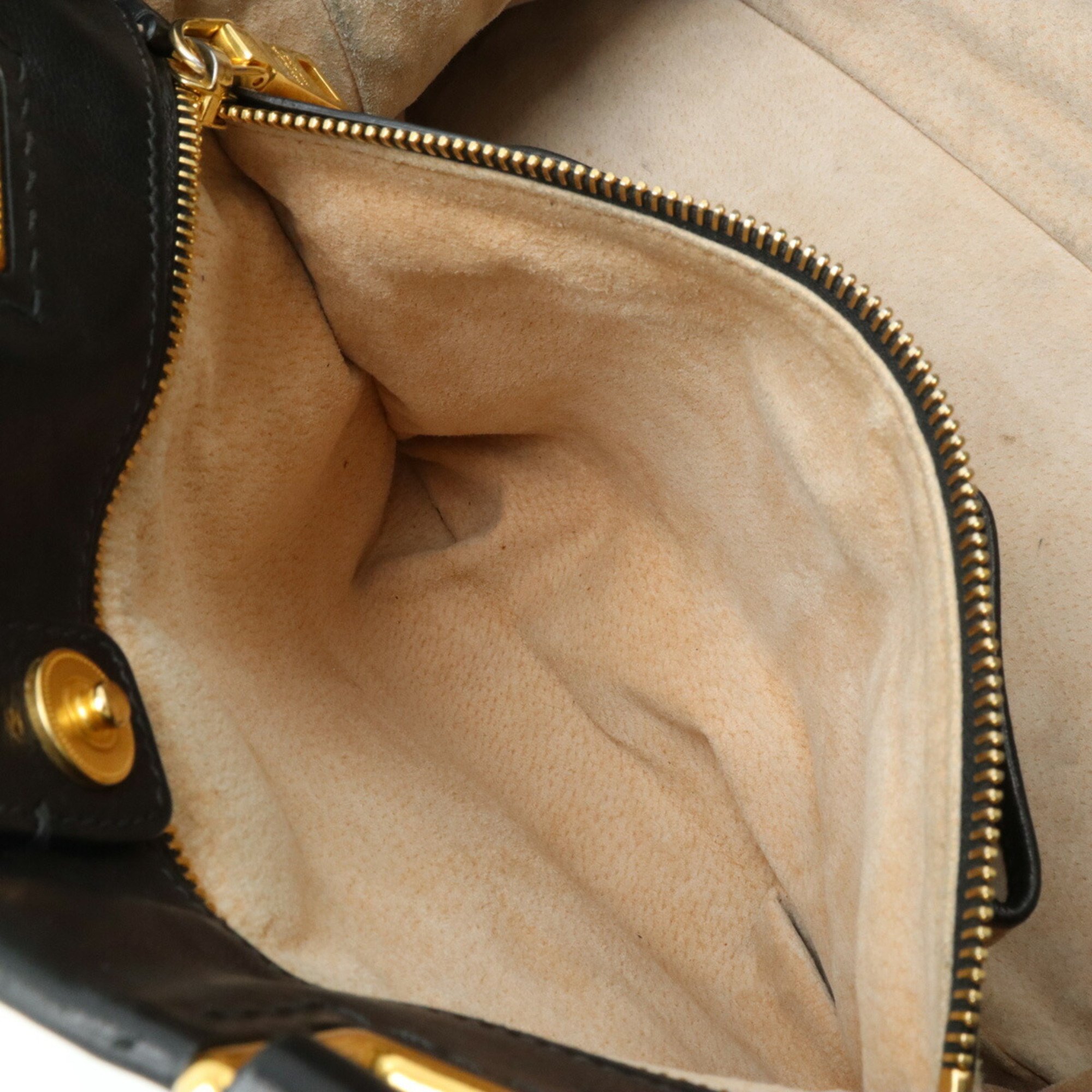 PRADA Prada Tote Bag Handbag Shoulder Leather NERO Black BN2081