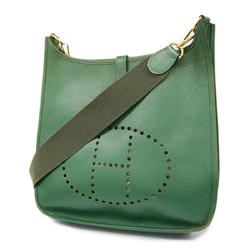 Hermes Shoulder Bag Evelyn 1GM □B Stamp Ardennes Green Women's