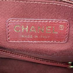 Chanel handbag, matelassé, caviar skin, bordeaux, women's