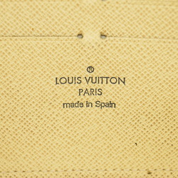 Louis Vuitton Long Wallet Damier Azur Zippy N60019 White Men's Women's