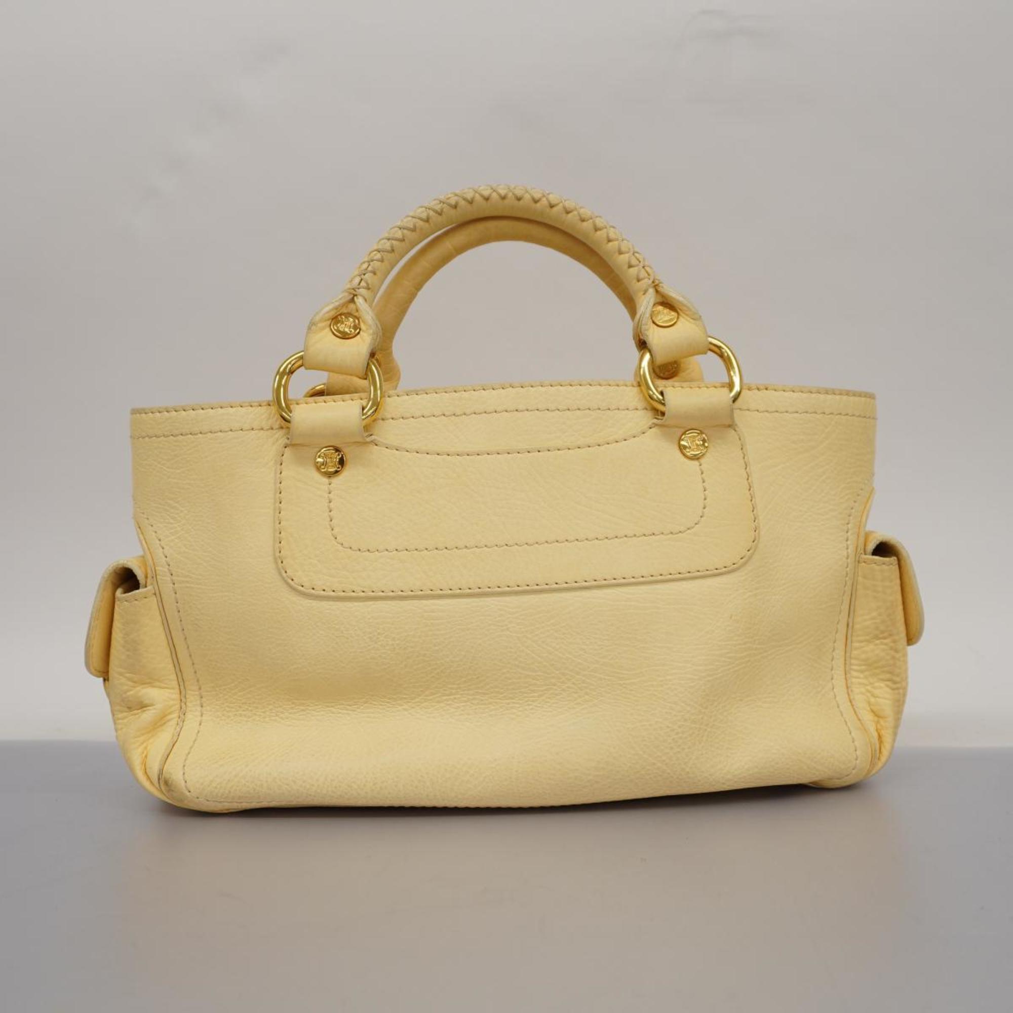 Celine handbag boogie leather cream yellow ladies