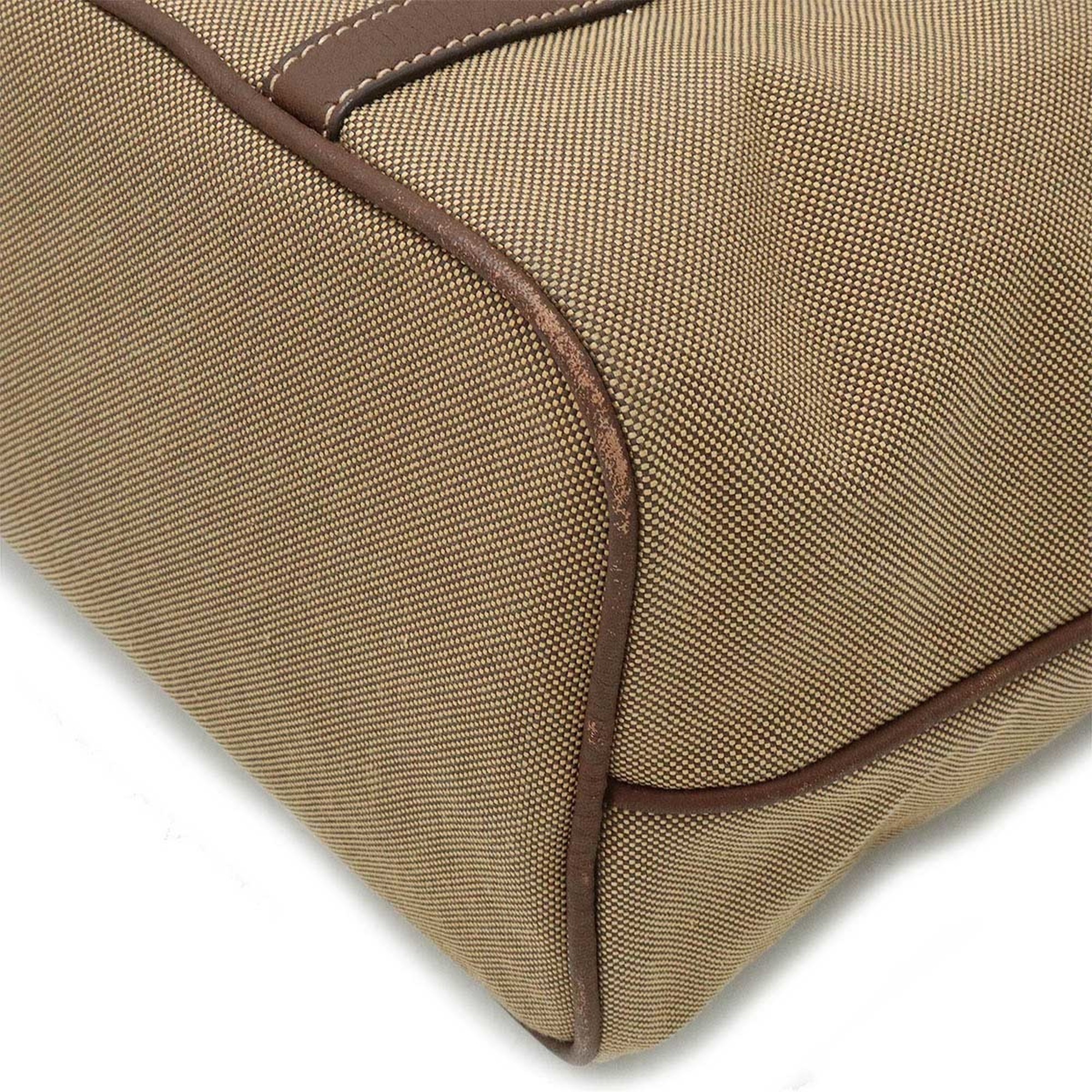 PRADA Prada Jacquard Tote Bag Shoulder Canvas Khaki Beige Mocha Brown BR4253