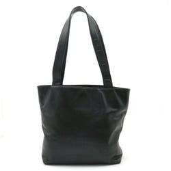 CHANEL Coco Mark embossed tote bag shoulder leather black
