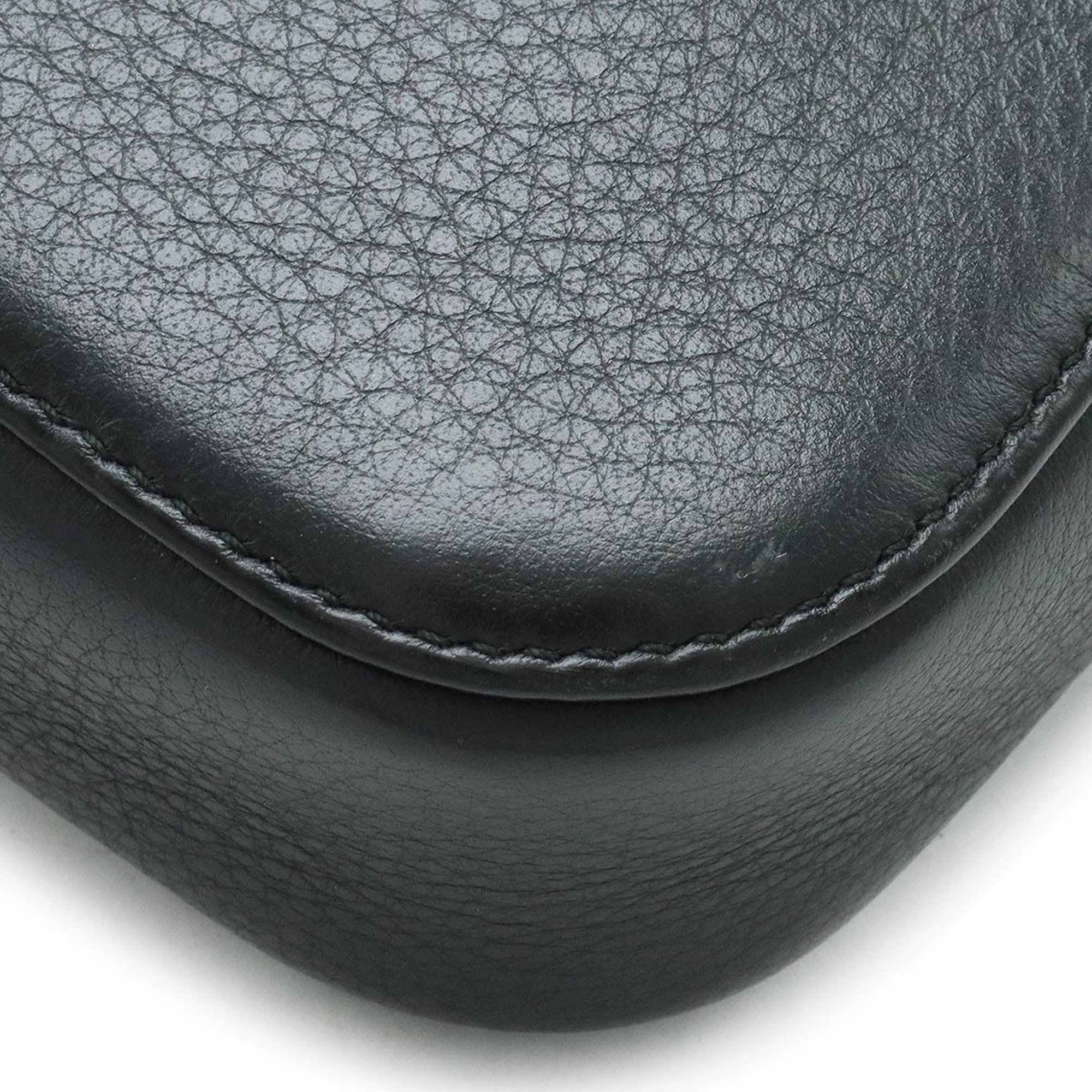 BALENCIAGA Everyday Camera Bag XS Shoulder Pochette Leather Black 552372