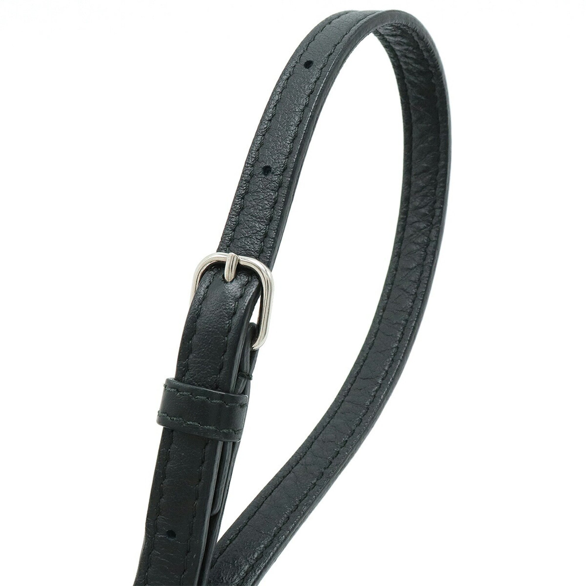 BALENCIAGA Everyday Camera Bag XS Shoulder Pochette Leather Black 552372