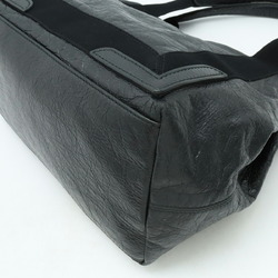 BALENCIAGA Balenciaga Exclusive Line Navy Small Cabas Tote Bag Handbag Leather Black 542017