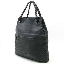 BOTTEGA VENETA Bottega Veneta Intrecciato Tote Bag Handbag Handle Leather Dark Gray