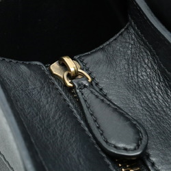 CELINE Luggage Micro Shopper Handbag Tote Bag Leather Black 167793