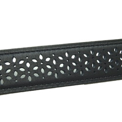 Hermes Belt Buckle "Heritage" & Reversible 24 mm U Engraved Women's Epsom Leather Black