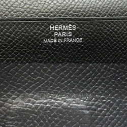 Hermes Bearn Soufflet □Q stamp 2013 made ladies long wallet Epsom leather black