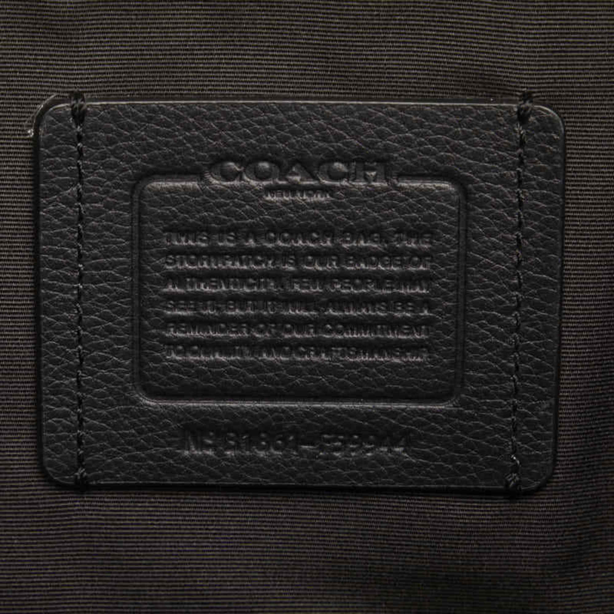 Coach Terrain Handbag Backpack Shoulder Bag 3WAY F59944 Black Canvas Leather Men's COACH