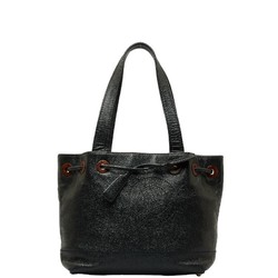 Chanel Deca Coco Mark Handbag Tote Bag Black Caviar Skin Women's CHANEL