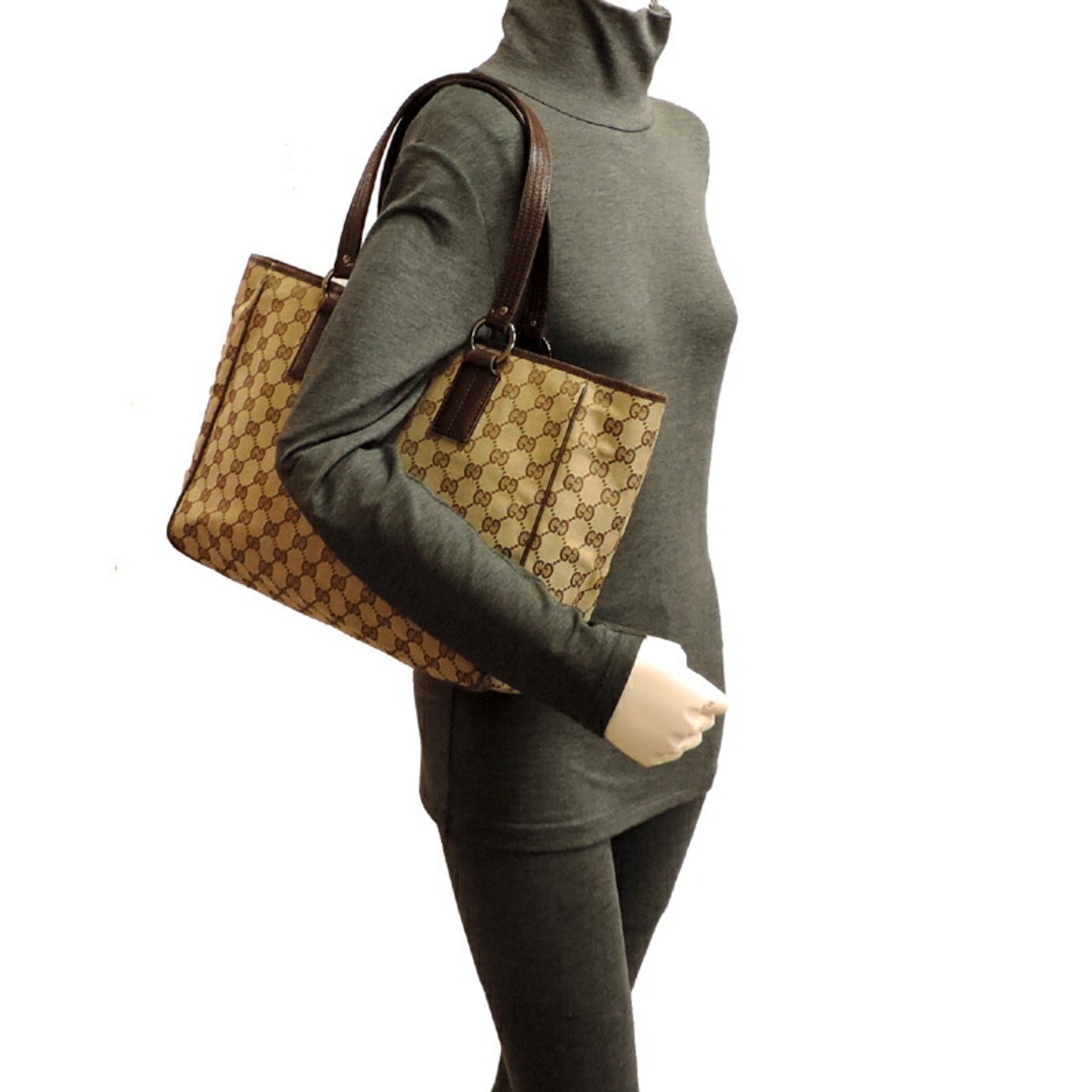 Gucci Women's Tote Bag 113017 GG Canvas Beige