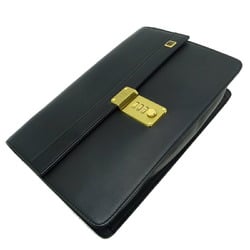 Dunhill clutch bag, dial style, men's second leather, black